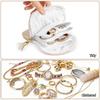 Tassel Jewelry Packing Bag PU Leather Earrings Bracelet Jewelry Storage Case Large Capacity Organizer Mini Cosmetic Bag Gift