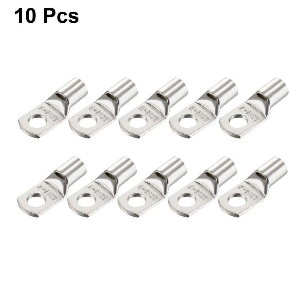 10Pcs Copper Battery Cable Ends 10AWG SC16-6 Copper Wire Lugs Practical   Connectors