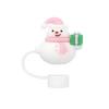 10mm Christmas Silicone Straw Sleeve Party Decor Cup Accessories Spill Proof Stopper Drinking Straw Cap Leak Stopper Xmas Gift