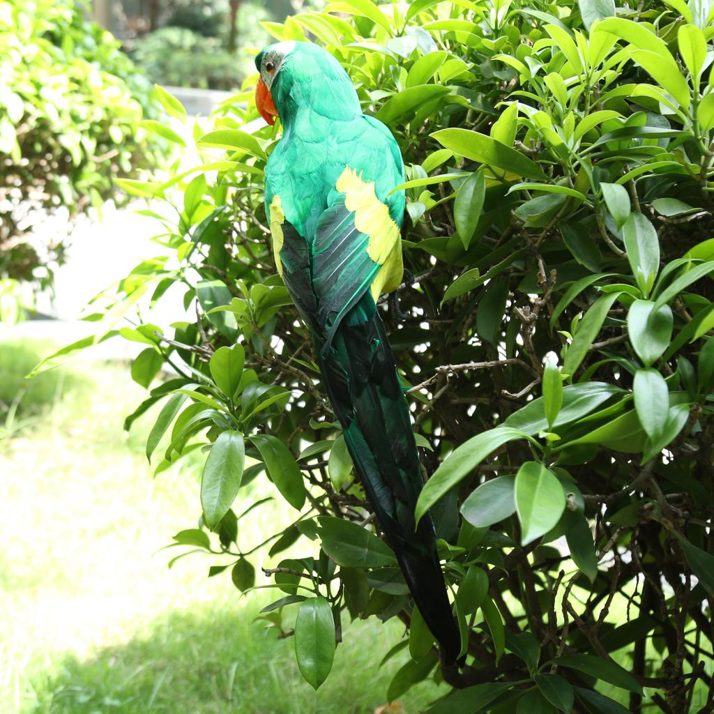 Искусственная птица попугай с перьями волнистый попугайчик зелёный