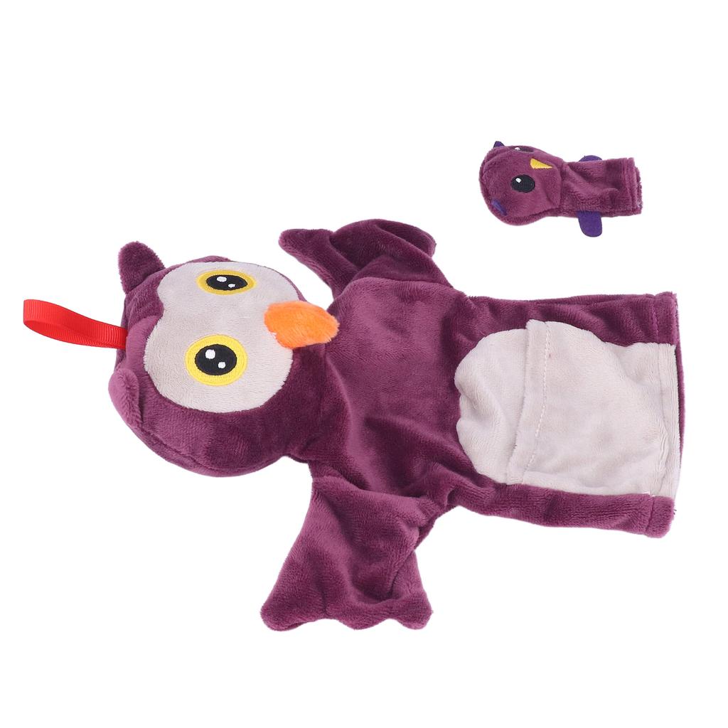 Hand Puppet Parent Child Interaction Plush Cartoon Animal Owl Hand Puppet Toy Doll