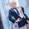 [milky time] Fate Apocrypha Ruler Joan of Arc Uniform Cosplay Costume with Wig (M) for Halloween