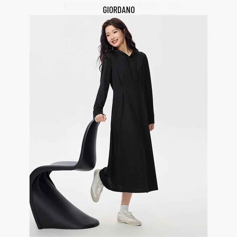 

Giordano Women s Minimalist Hooded Drawstring Waist Dress XL