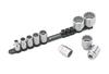 STAHLWILLE 12918/10-50 1/2 in Drive Socket Set with 10-Piece Rail