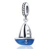 Ocean Charms 925 Sterling Silver Seashell Blue Charms Fit Diy Jewelry