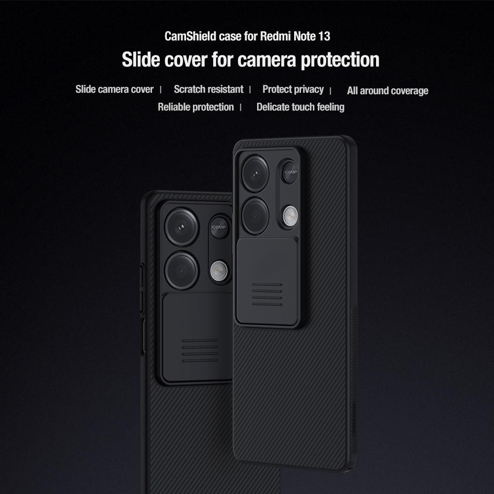 For Xiaomi Redmi Note 13 5G Case Nillkin CamShield Case Ultra-Thin Slide Camera Case for Redmi Note 13 Privacy Lens Back Cover