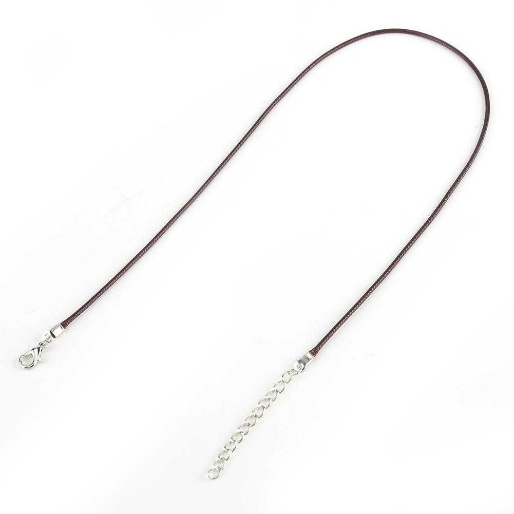 10PCs Adjustable Necklace Wax Rope Cord String  For DIY Jewelry Making(brown)