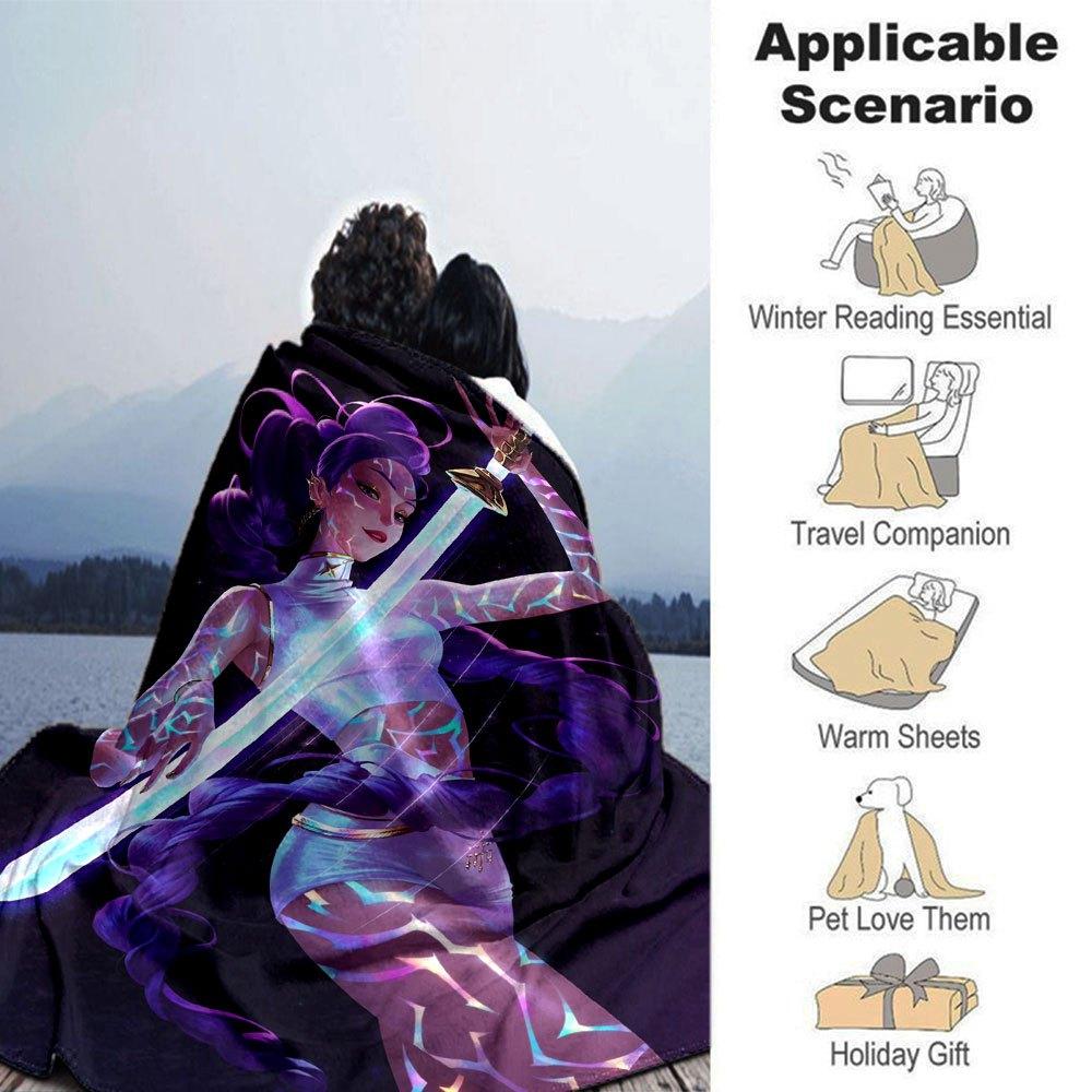 1pc Hunter X Kopo group Themed Flannel Blanket Suitable for Bed, Home Decor, Graduation Gifts, Easter, Back to School, Christmas, All Season Use