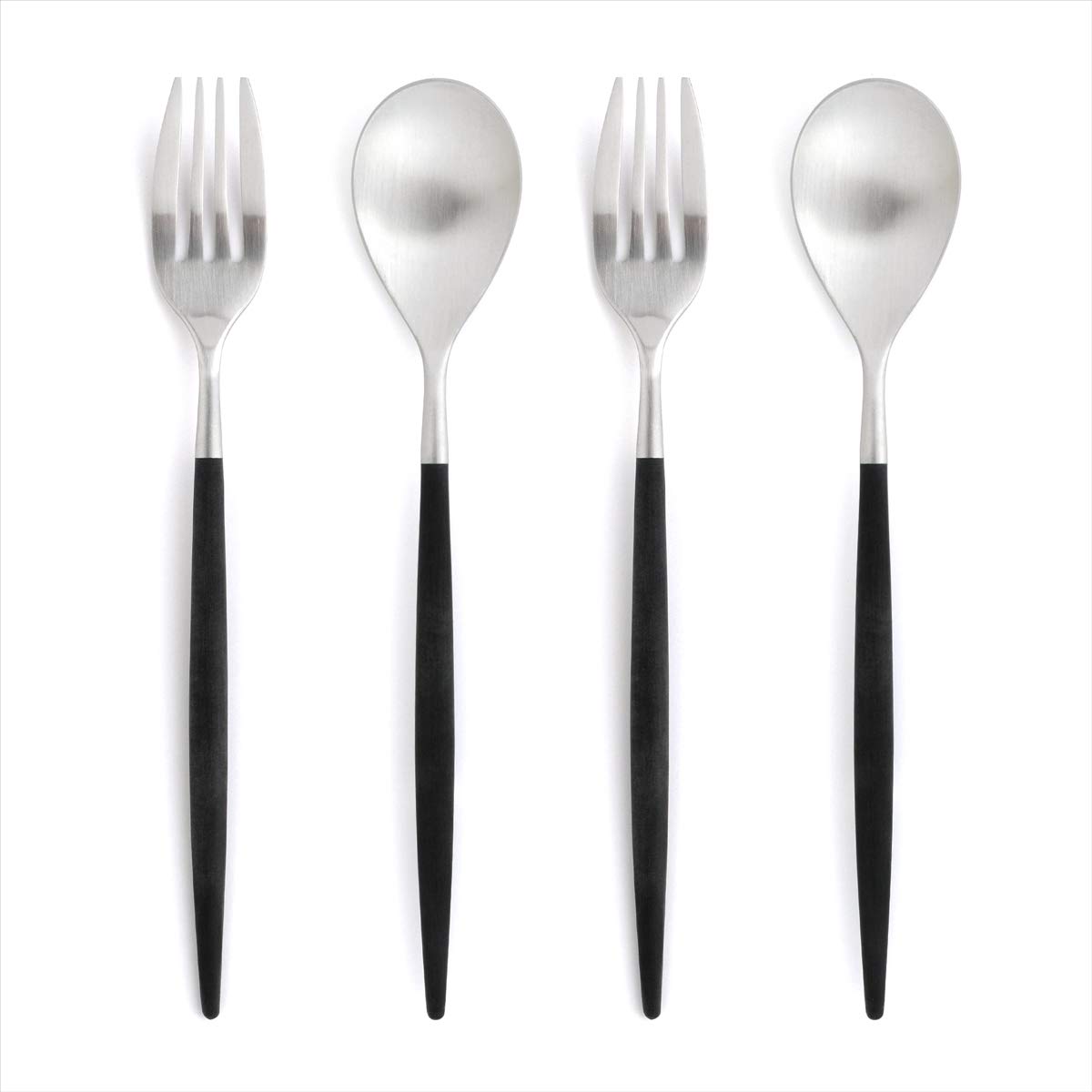 

Cutipol MIO Silver Dinner set Black/Matte (2 forks/2 spoons) 4-piece чорний
