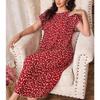 Women's Comfortable Floral Mid-Length Nightgown - Spring/Summer
