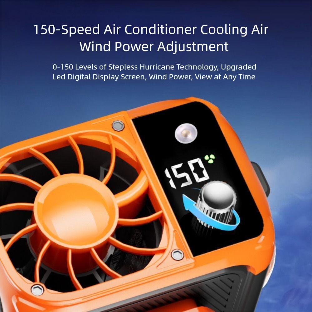 150 Gear Outdoor Camping Fan Portable Cooling Tools Waist-mounted Fan Construction Site