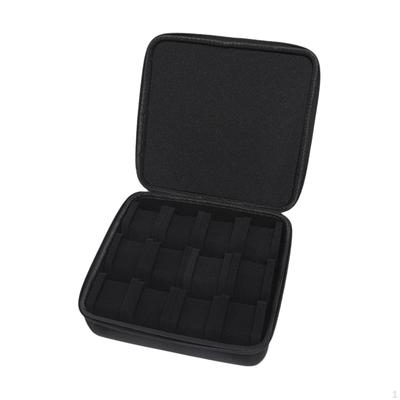 12 Slots Hard Watch Travel Case Foam Insert Waterproof 10.6x10.2inch Versatile Lightweight with