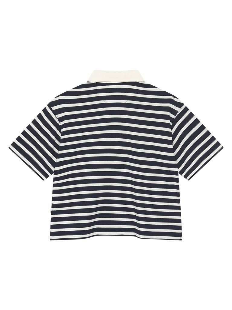 NORDISK Preppy Rugby Polo Short Sleeve T-Shirt - W_Navy