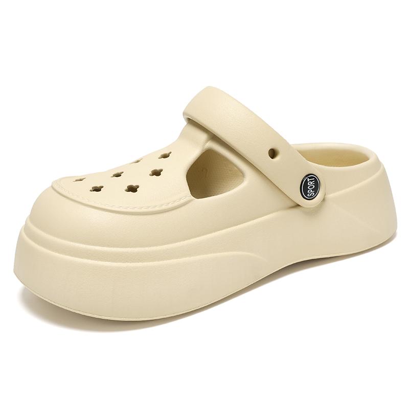 Summer non-slip bathroom slippers Ladies home soft sole indoor outdoor beach casual sandals thick sole new designer