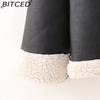 BITCED Women's Autumn/Winter Plus Size Fashion Shearling Coat Loose-Fit Shearling Coat