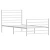 VidaXL Metal Bed Frame with Headboard-Footboard White 90x190 Cm 352378