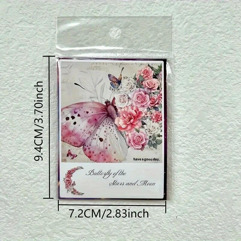 30 ks Samolepky s motivem motýlů a květin pro DIY dekoraci Balení ozdobných samolepek na scrapbook, štítek, deník, album, plánovač