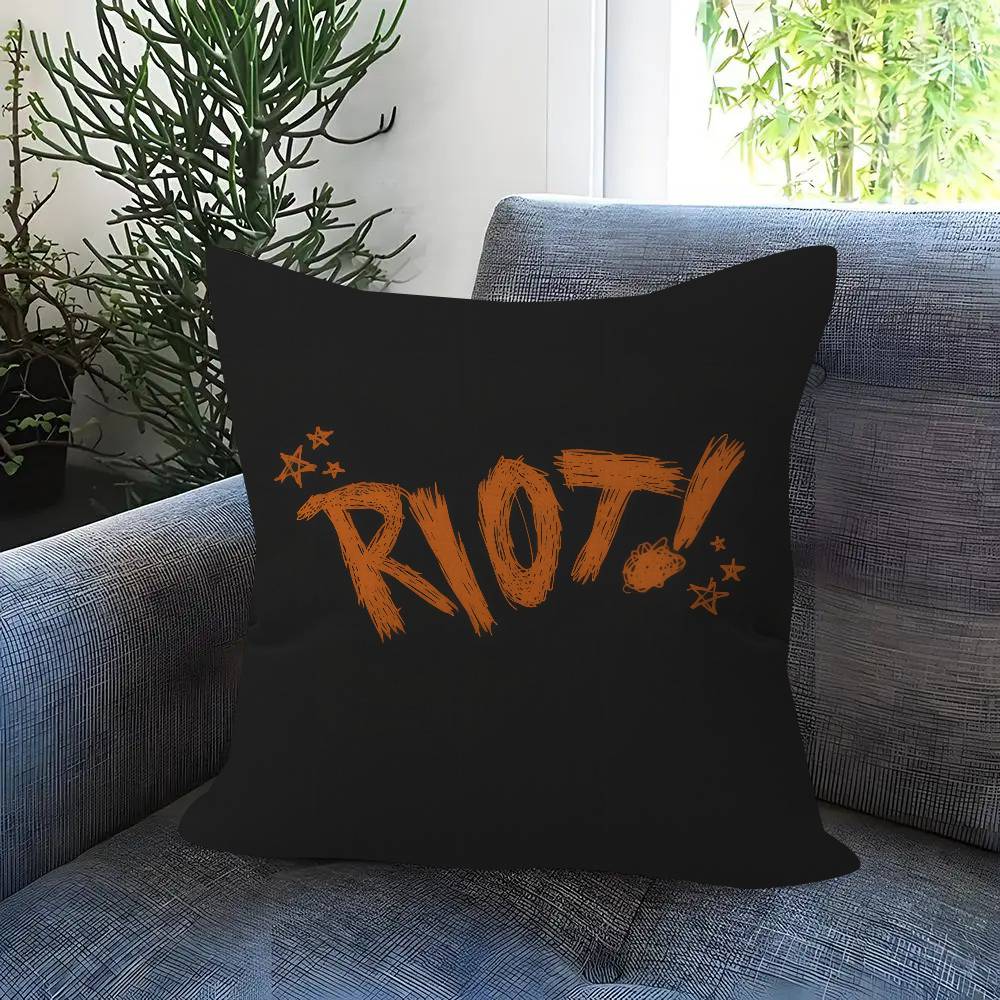 Band Paramore Logo Cushion Cover Inches Farmhouse Decor Home Throw Pillow Covers For Couch Decorations