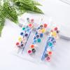 Children's Acrylic Paint Set - 12 Colors, 6-Well Tray, Art & Craft Paint Sticks for Kids