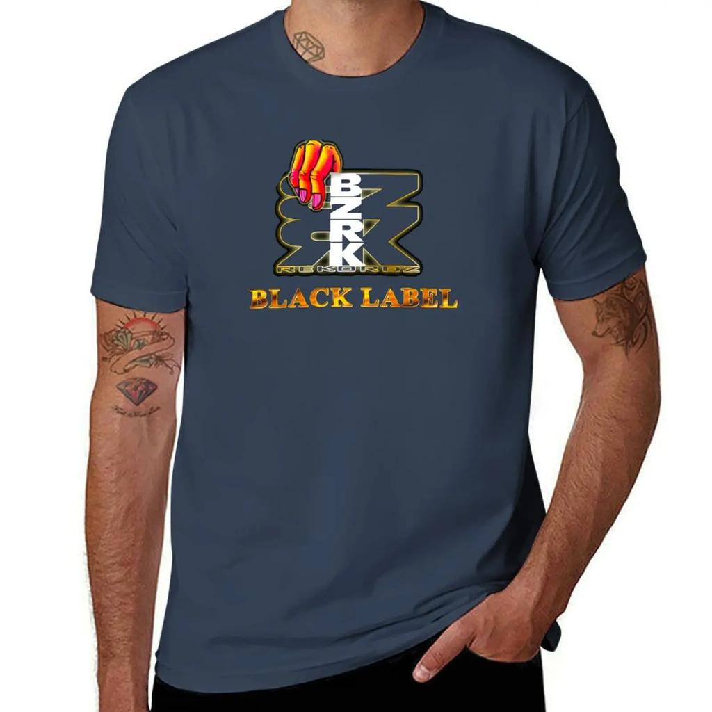 Bzrk Black Label TShirt blacks plain vintage t shirt men