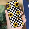 Checkerboard Sunflower Case For Xiaomi 15 14 Ultra 13T 14T 15T Pro 17 Pro Max POCO X7 X5 X6 F5 F6 F7 F8 Pro Coque
