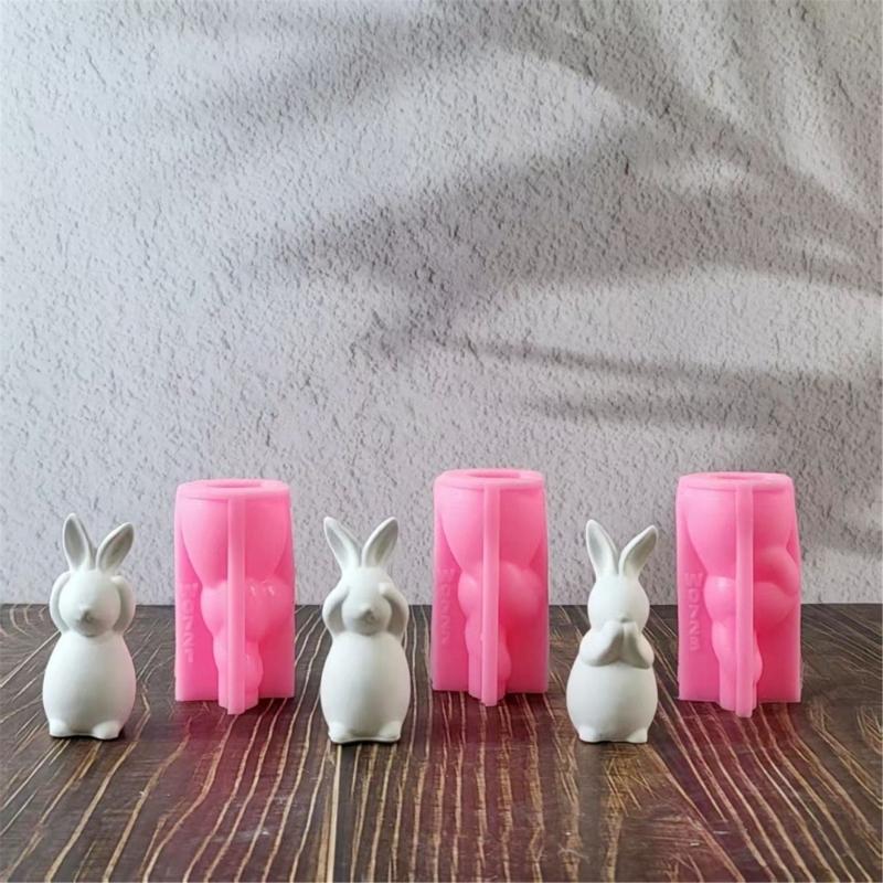 3 Pcs Silicone Moulds Animal Molds Ornament Easters Rabbits Epoxy Resin Molds Plasters Molds Castings Molds Soap Molds