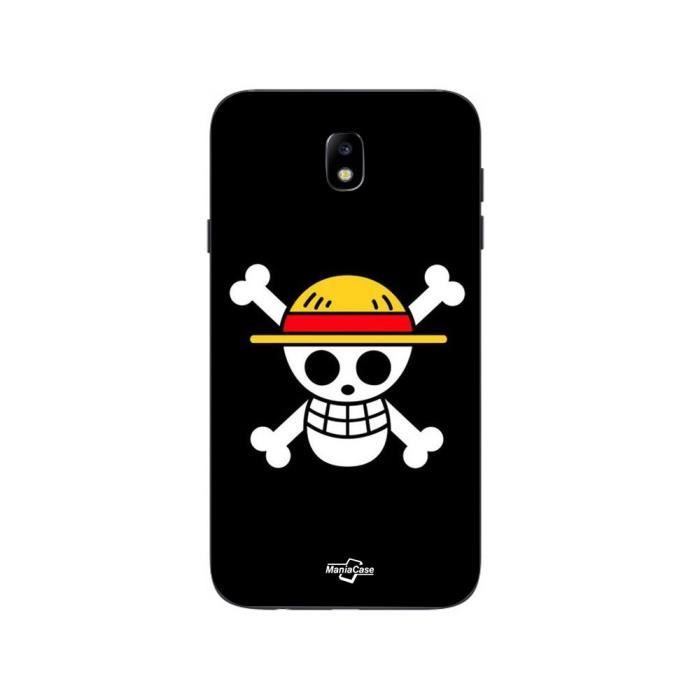 Coque de téléphone - Maniacase - Samsung Galaxy J7 2018 - Drapeau One Piece - Souple - Multicolore