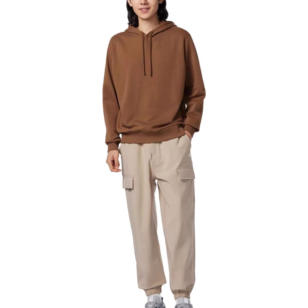 New Balance Sweatshirts Men's Brown Hooded Moderate Regular AMT33335-DHE