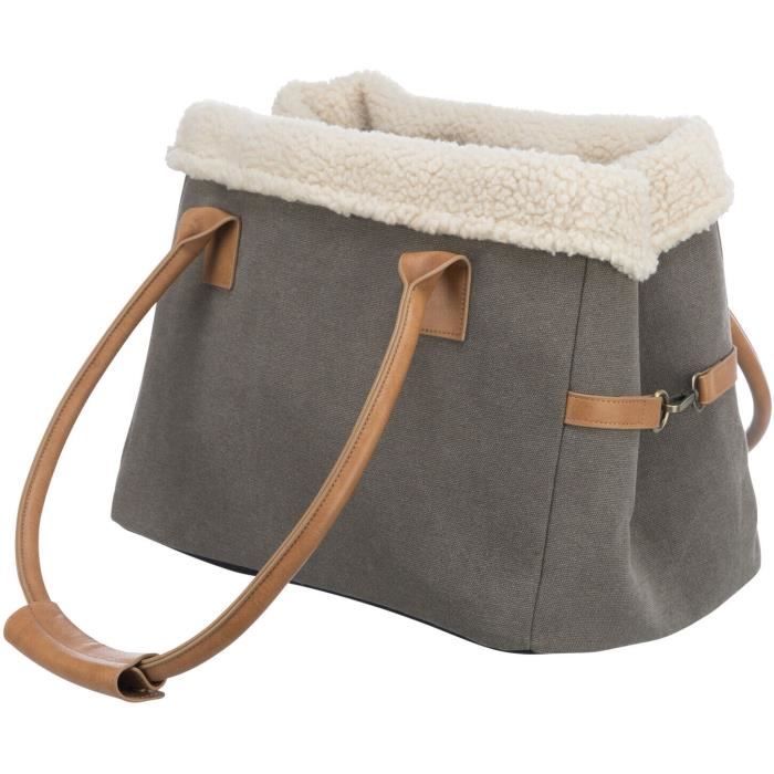 Sac De Transport Pour Chien - Trixie - Rachel - Gris - Peluche - Polyester