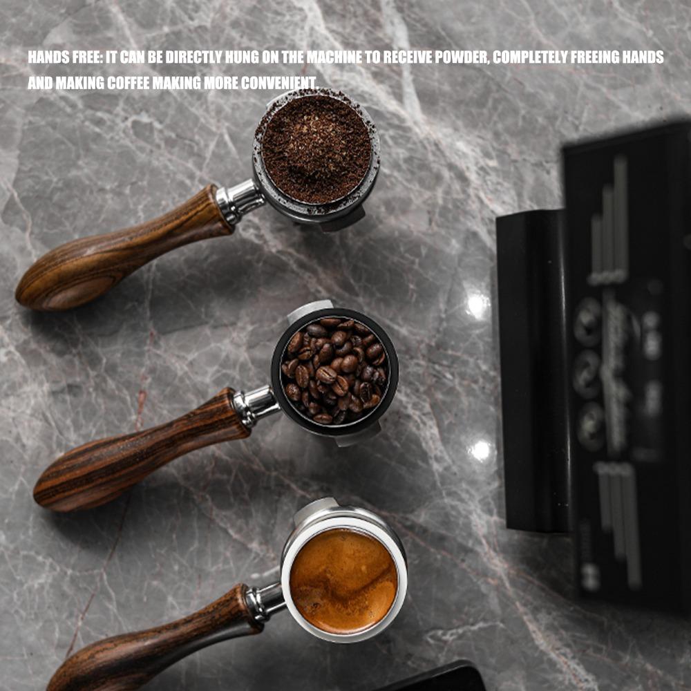 Stainless Steel Dosing Cup Hands Free Design Universal Inverted Espresso Dosing Cup Black Gray 150ml Capacity Coffee Dosing Cup