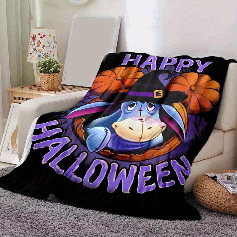 1pc Winnie the Pooh Halloween Printing Blanket - Soft, All-Season Throw for Office Blanket,  | Personalized Gift with Adorable Cartoon Design