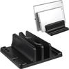 Vertical Laptop Stand, Laptop Holder With Adjustable Dock, ABS Single/Dual Slots Computer Holder Compatible With Tablet, Book