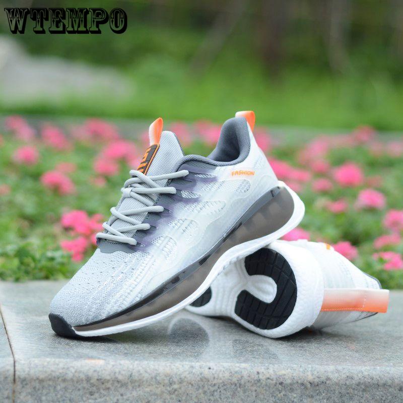 WTEMPO Neutral Summer Sneakers Men's Lightweight Breathable Thin Mesh Sport Shoes Women's Slip Resistant Casual Shoes Shock Absorbing Running Shoes