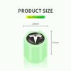 Car Sticker Tesla 4Pcs New Luminous Car Tire Valve Caps For Teslas Model 3 Model S X Y Style Roadster Invader Coil Mod WYE K80 C