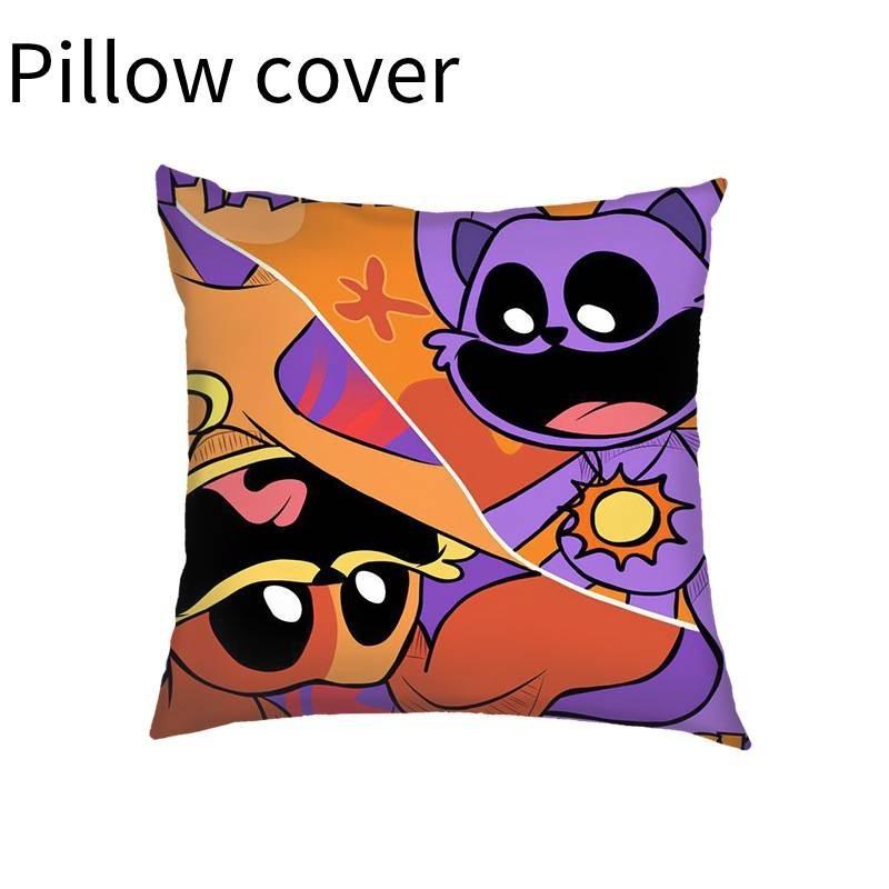 Cartoon Stern Benutzerdefiniertes Logo Zuhause Sofa Quadratischer Kissenbezug 35x35 Geometrisch Abstrakt Rot