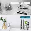 Bathroom Stainless Steel Toothbrush Storage Rack Grid Pen Holder Versatile Neat