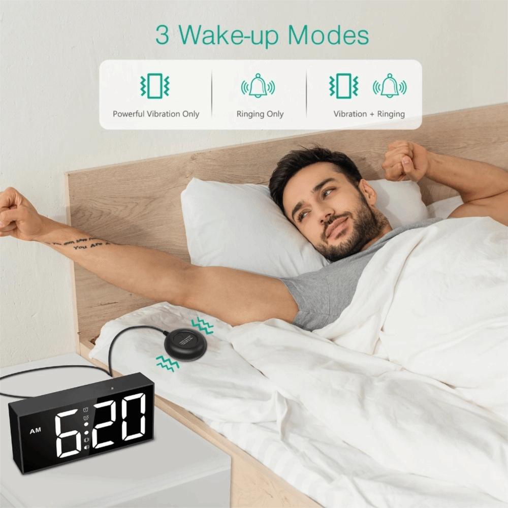 Adjustable Brightness Digital Alarm Clock Super Loud Bedside Alarm Clock Table Clock Student