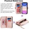 for iPhone 12 pro Wallet case,for iPhone 12 Phone case with Zipper Card Holders for Women Slots Crossbody Flip Folio Book Cover with Credit Card