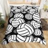 Volleyball Sport Bedding Set Sports Theme Duvet Cover King Queen Watercolor Volleyball Comforter Cover Ball Game Quilt Cover