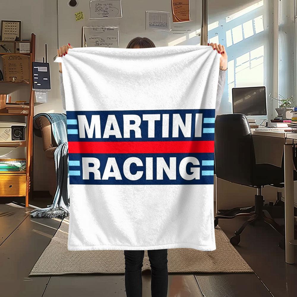 1PC Martini Racing Patterned Flannel Blanket Suitable For All Seasons for Home Decor Warmth and Comfort Gifts Holiday Present