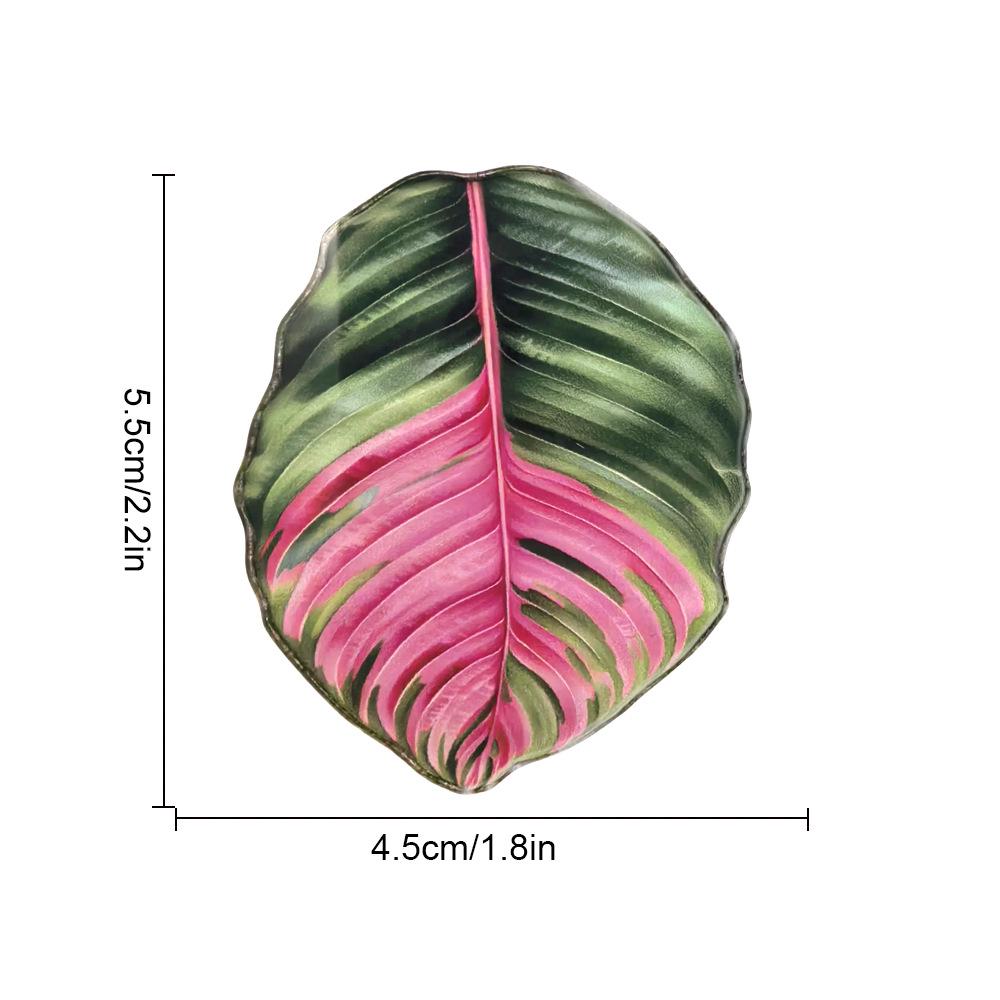 Creative Acrylic Tropical Plant Magnetic Fridge Sticker - Simulation Leaf Design