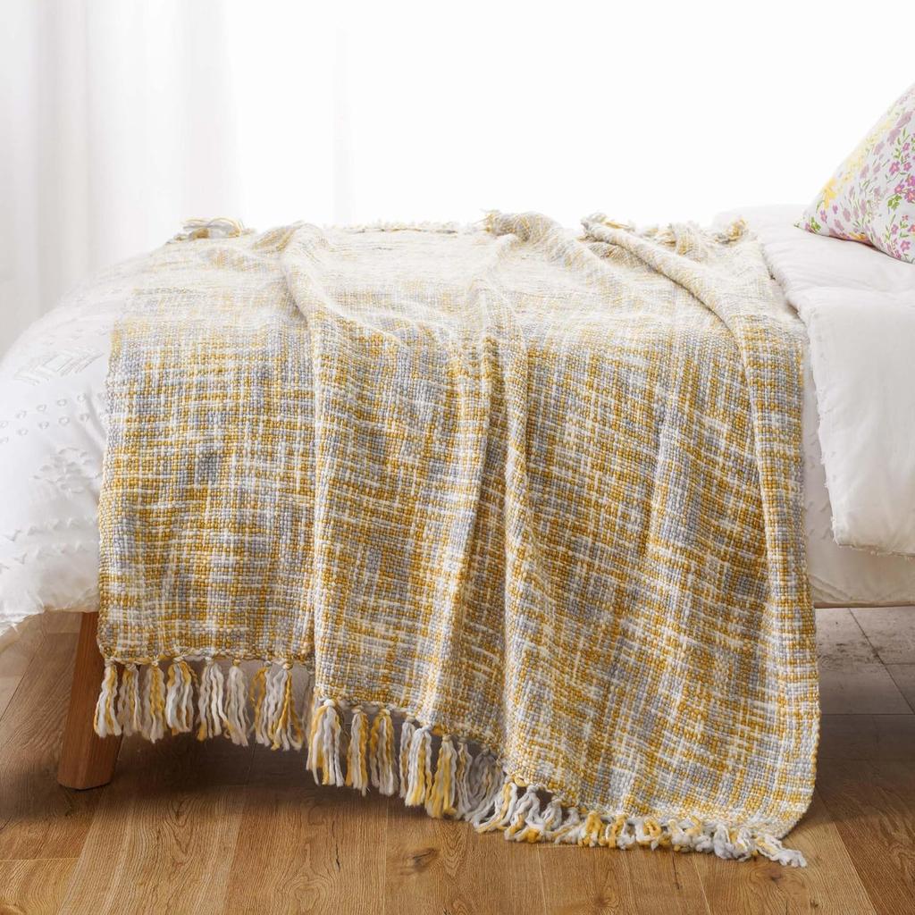 Throw Blanket for Couch Bed, Throw Blanket for Spring Summer, Colorful Boho Throw Blanket for Home Decor, Indoor and Outdoor Throw Blankets,127x152cm