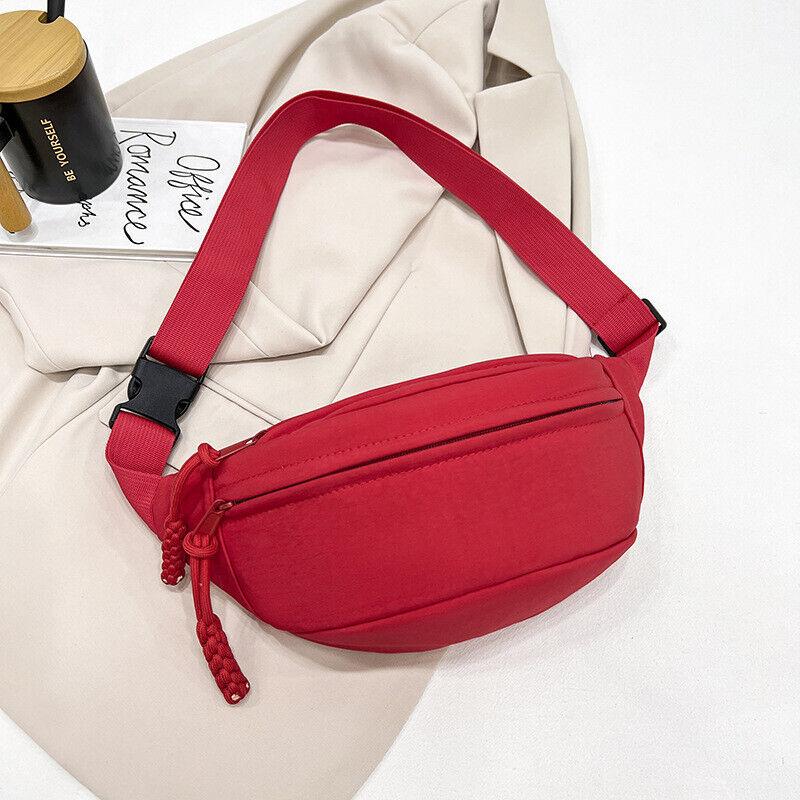 

Women Mens Waist Bag Waterproof Fanny Pack Adjustable Strap Chest Messenger Bag Outdoor Sports Phone Headset Storage Organizer красный