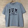 Vintage 90s Bum Equipment Spell Out Graphic Gray Cotton T Shirt Size XL