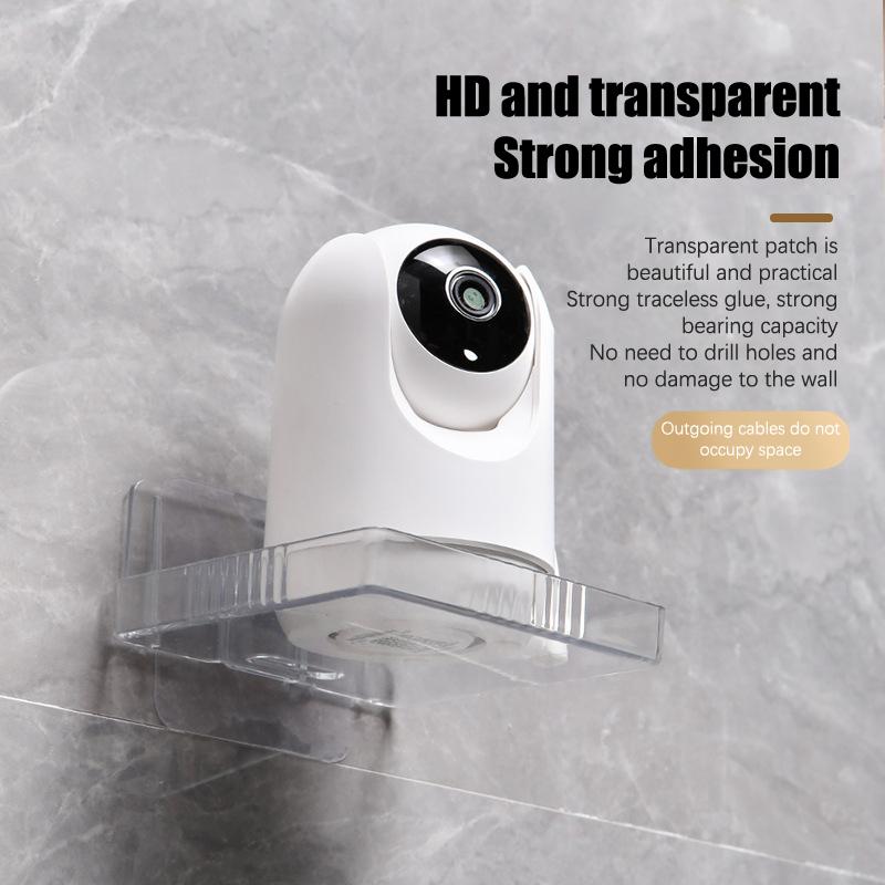 1Pc Floating Wall Shelf Bathroom Bedroom Speaker Phone Keys Toys No Drilling Shelves Holder Organizer Clear Monitoring Bracket