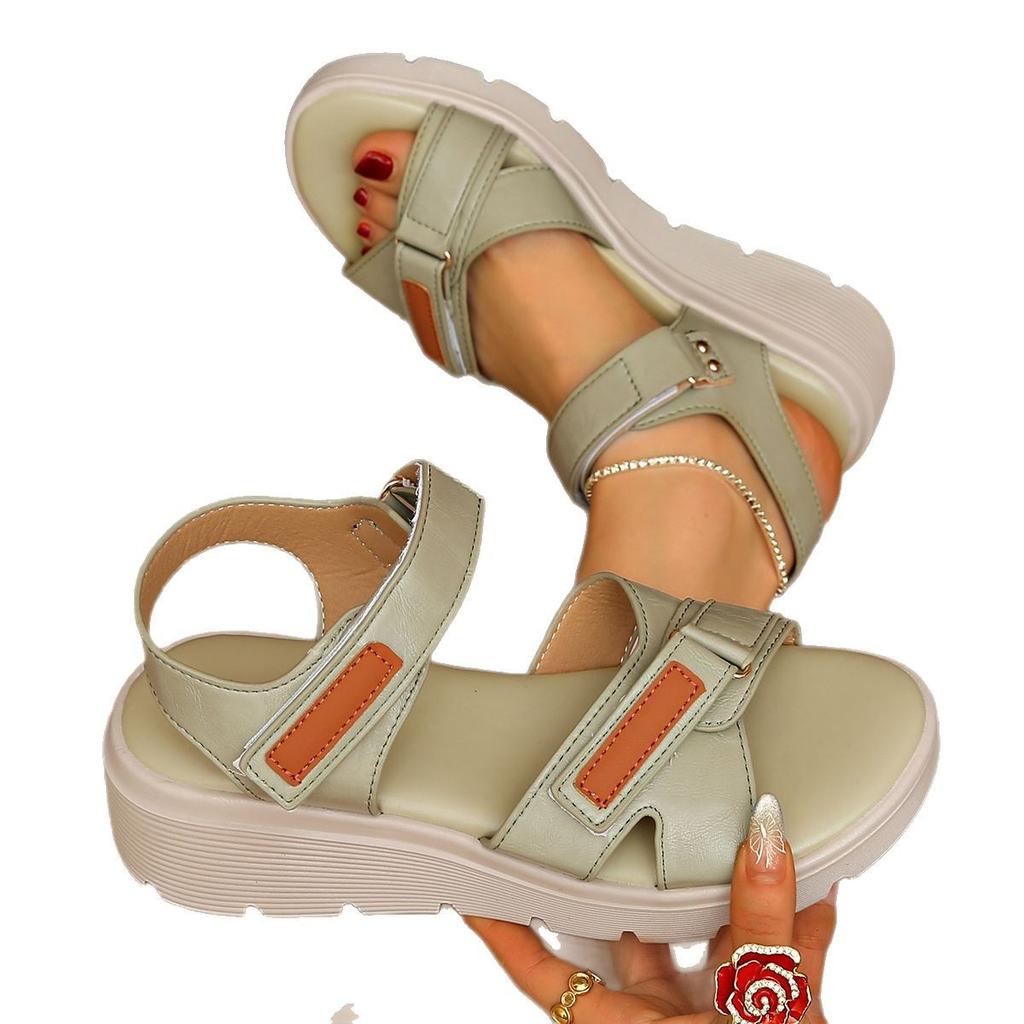 Platform Sandals Women's Summer New Women's Sandals Sports Style Velcro Large Size Casual Sandals