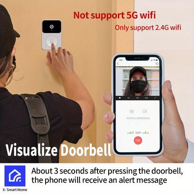 Interfon HD Apeluri bidirecționale Reîncărcabilă Securitate la domiciliu APP Control Sonerie Cameră wireless WiFi Vizual inteligent