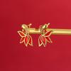 New Creative Fashion Transport Koi Golden Carp 925 Sterling Silver Personality Fish Animal Earrings E002