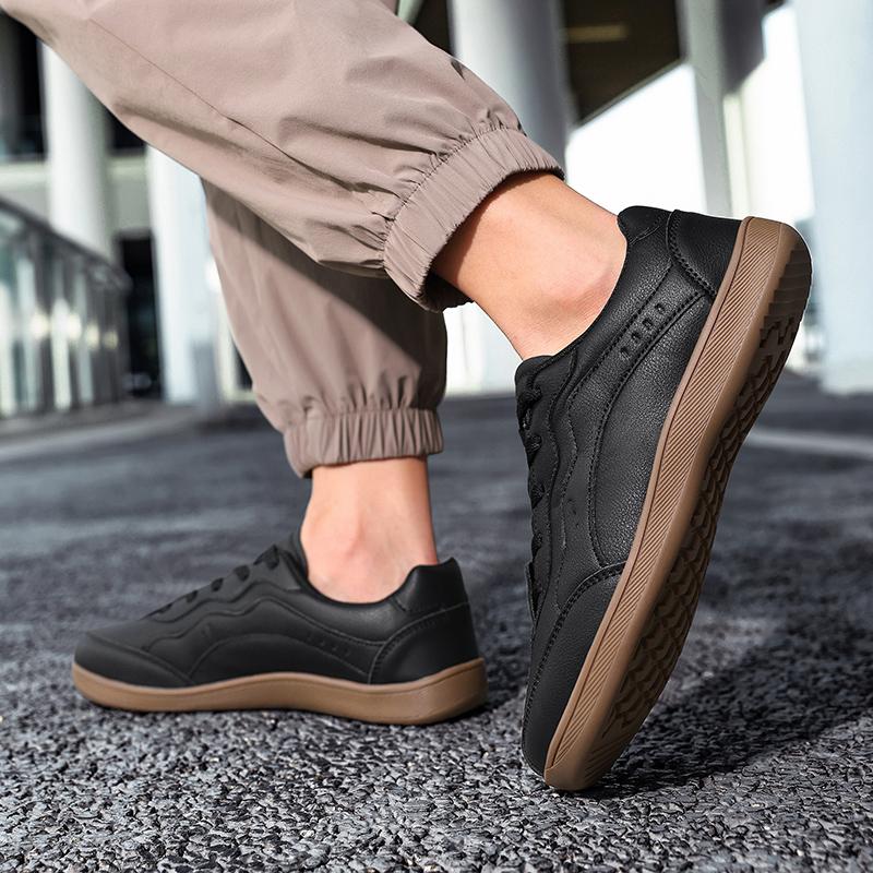 Men Barefoot Casual Flats Driving Shoes Black Wide Head Sneakers Walking Shoes Yoga Fitness Shoes Large Size