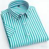 9 Colors Men's Short Sleeve Shirts Striped Business Shirts Formal Shirts Daily Wear Large Sizes XS-6XL